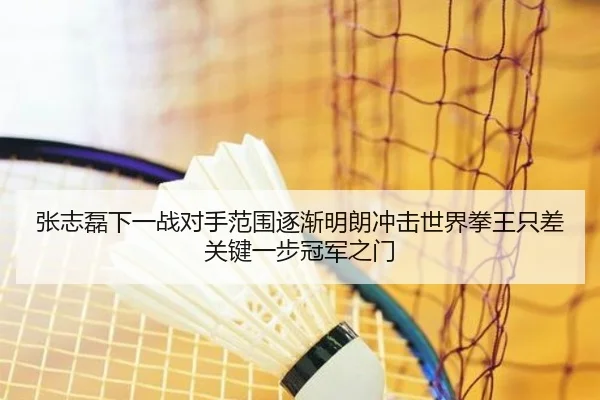 张志磊下一战对手范围逐渐明朗冲击世界拳王只差关键一步冠军之门